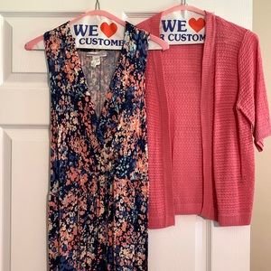 Motherhood maternity maxi dress with cover.